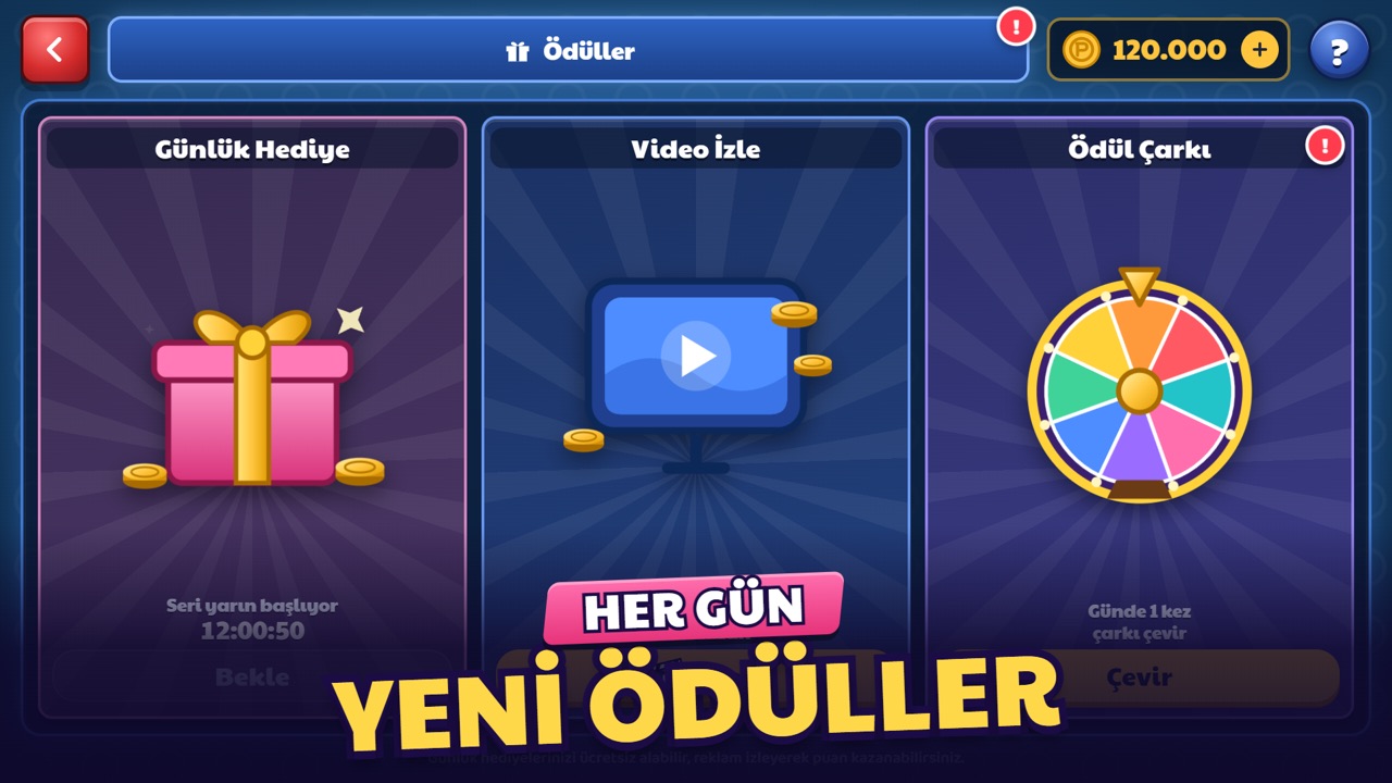 Her gün yeni ödüller